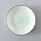 Striped Pattern Ceramic Plate