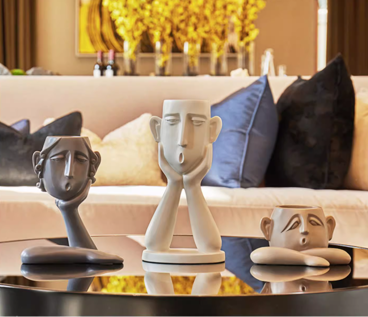 Creative Face Ceramic Vase
