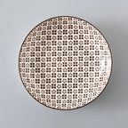 Striped Pattern Ceramic Plate