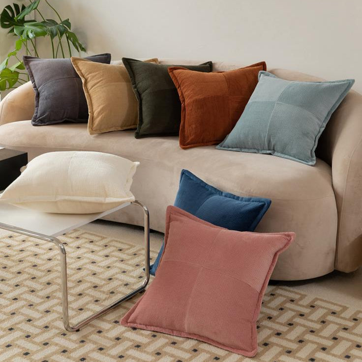 Corduroy Fringe Throw Pillows