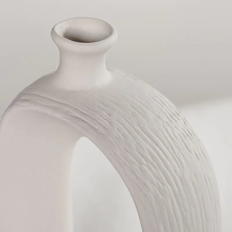 White Ceramic Flower Vase