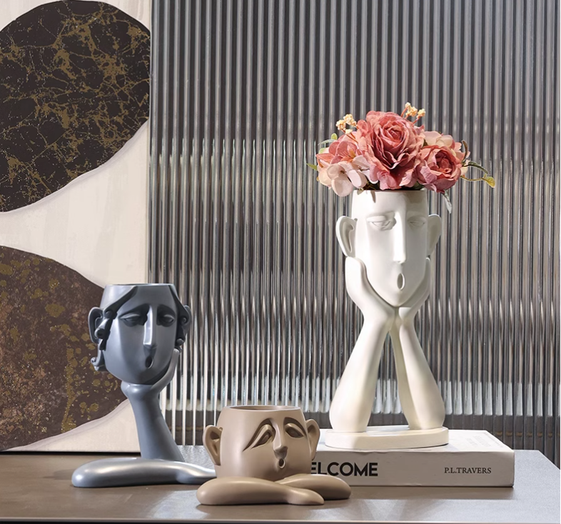 Creative Face Ceramic Vase