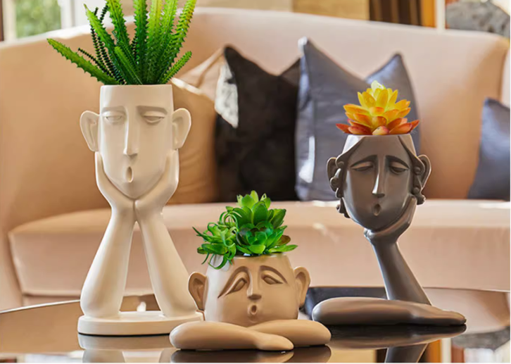 Creative Face Ceramic Vase