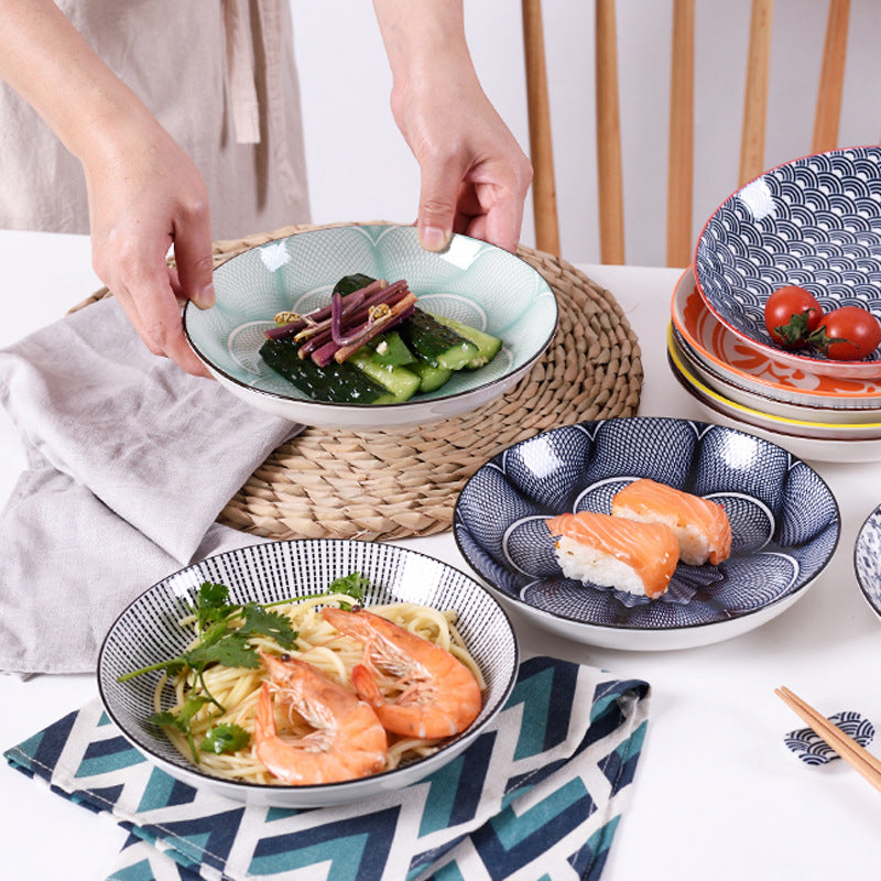 Striped Pattern Ceramic Plate