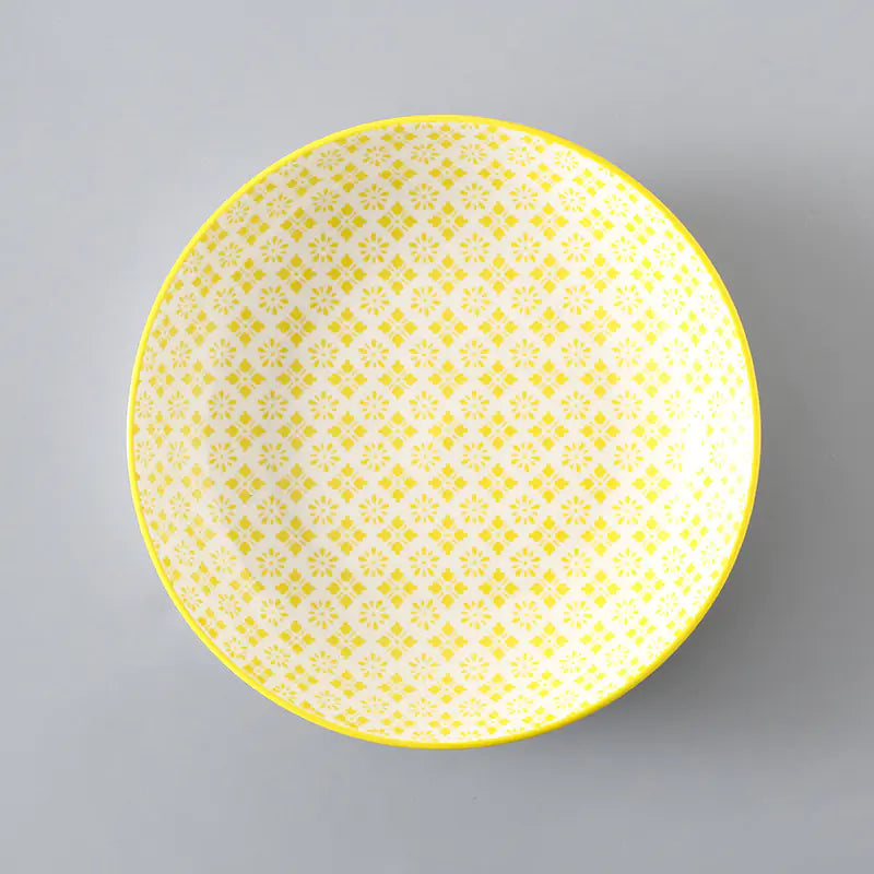 Striped Pattern Ceramic Plate