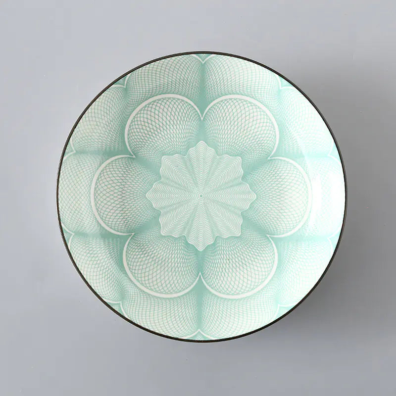 Striped Pattern Ceramic Plate