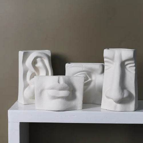 Abstract Face Flower Vase