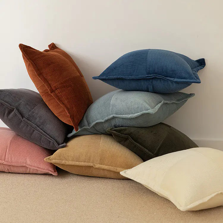 Corduroy Fringe Throw Pillows