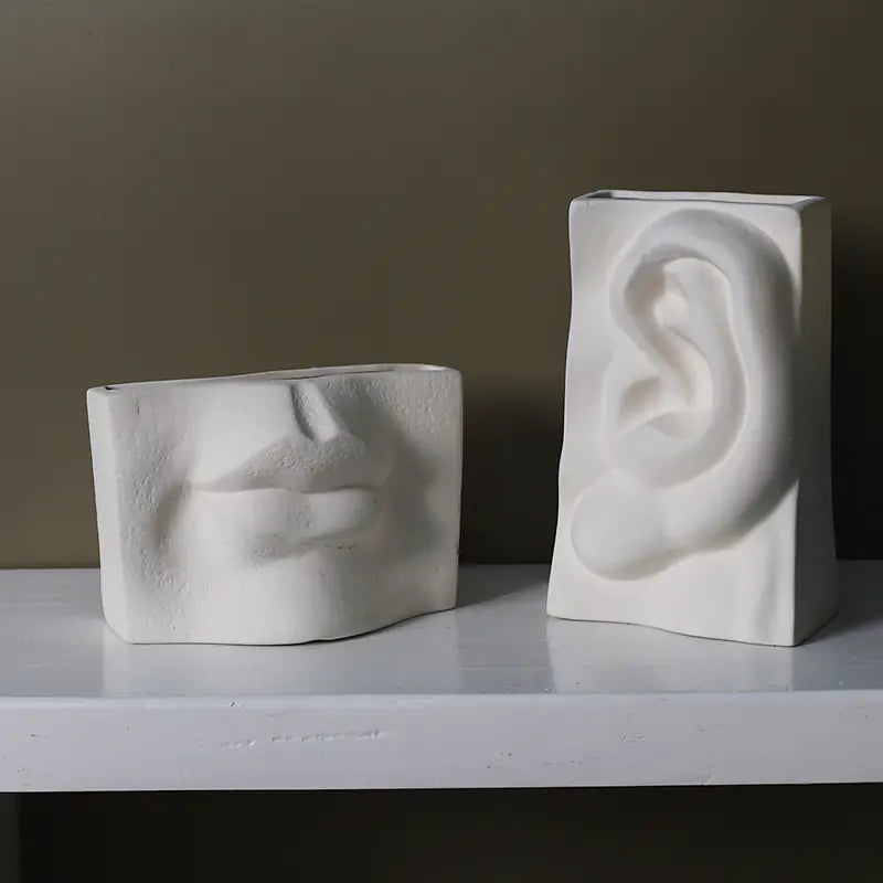 Abstract Face Flower Vase