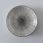 Striped Pattern Ceramic Plate