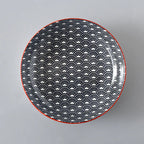 Striped Pattern Ceramic Plate