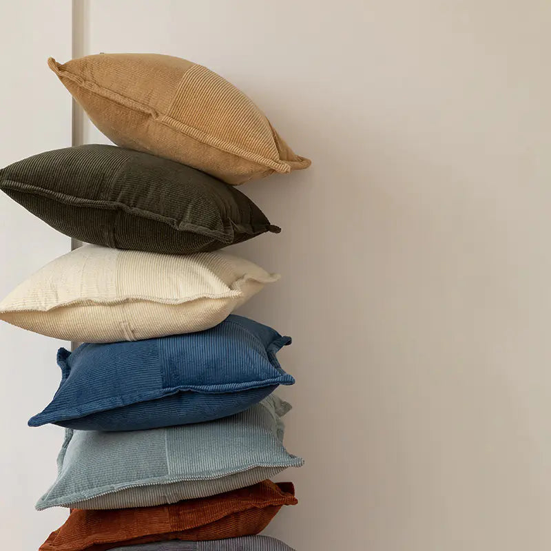 Corduroy Fringe Throw Pillows