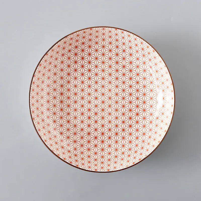 Striped Pattern Ceramic Plate