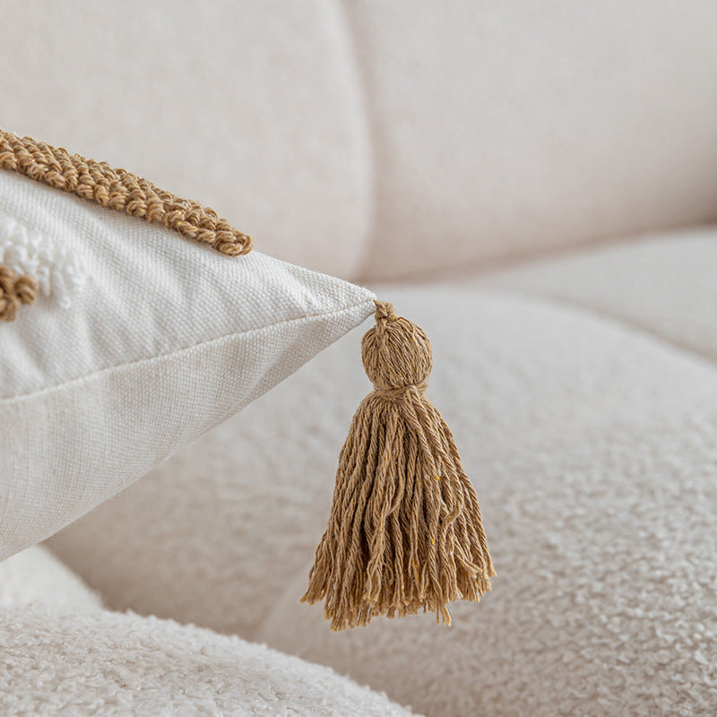 Tassel Tufted Bohemian Pillow
