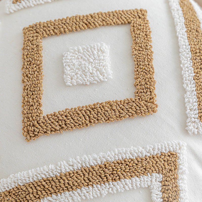 Tassel Tufted Bohemian Pillow