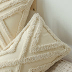 Beige Tufted Decorative Pillow