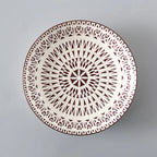 Striped Pattern Ceramic Plate
