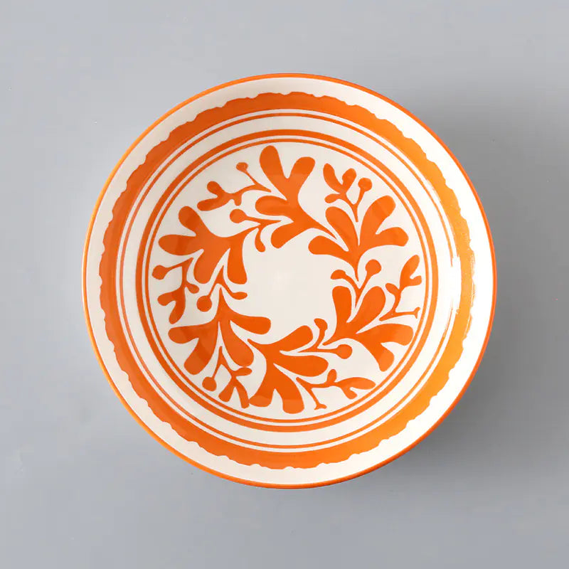 Striped Pattern Ceramic Plate