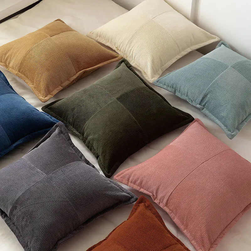 Corduroy Fringe Throw Pillows