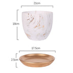 Marble Pattern Ceramic Pot