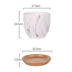 Marble Pattern Ceramic Pot