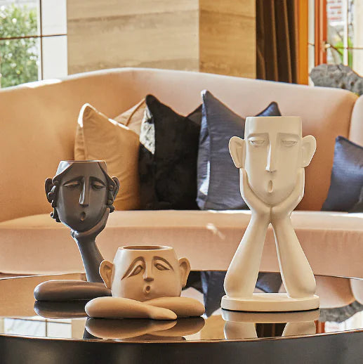 Creative Face Ceramic Vase