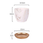 Marble Pattern Ceramic Pot