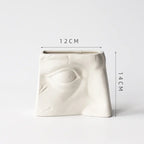 Abstract Face Flower Vase