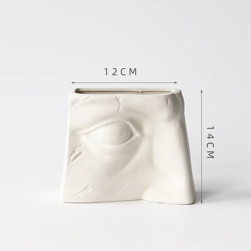 Abstract Face Flower Vase