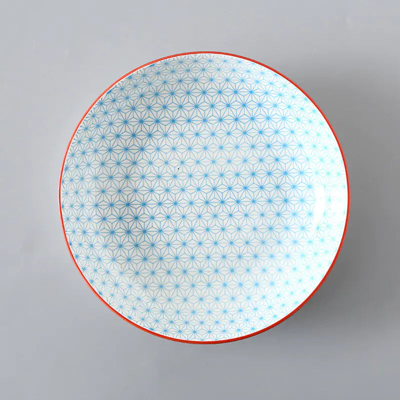 Striped Pattern Ceramic Plate